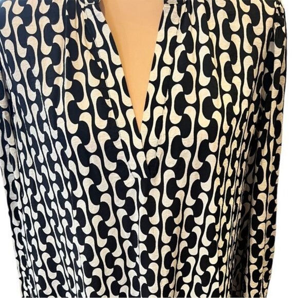 Zara The Paula Dress Black White Graphic Print Mini Ruffle Missing Belt Large - Picture 5 of 10